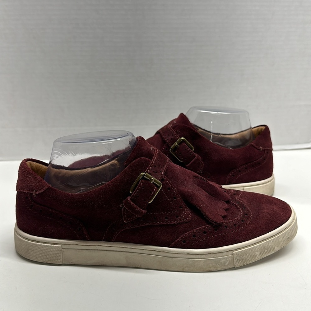 Frye Gemma Kiltie Leather Slip On Brogue Wingtip Flats Loafer Sneakers Shoes 8.5